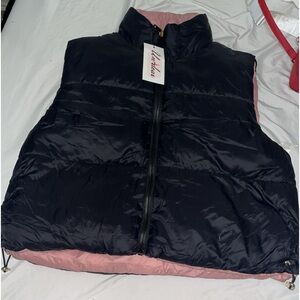 plus size cropped puffer vest NEW